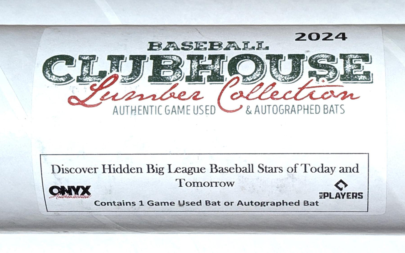2024 Onyx Baseball Clubhouse Lumber Collection Game Used & Autographed Baseball Bat (Reed Buy)