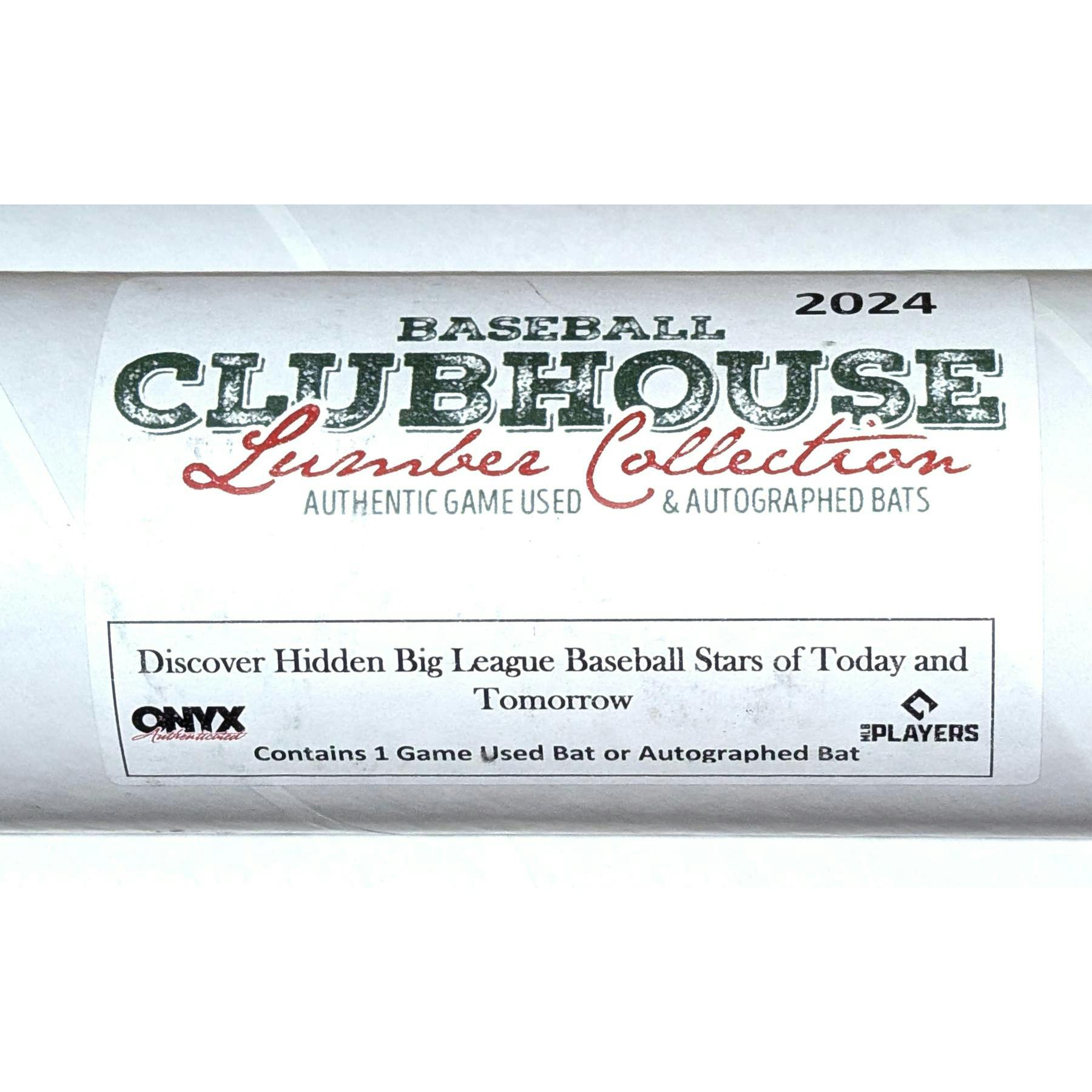 2024 Onyx Baseball Clubhouse Lumber Collection Game Used & Autographed Baseball Bat (Reed Buy)