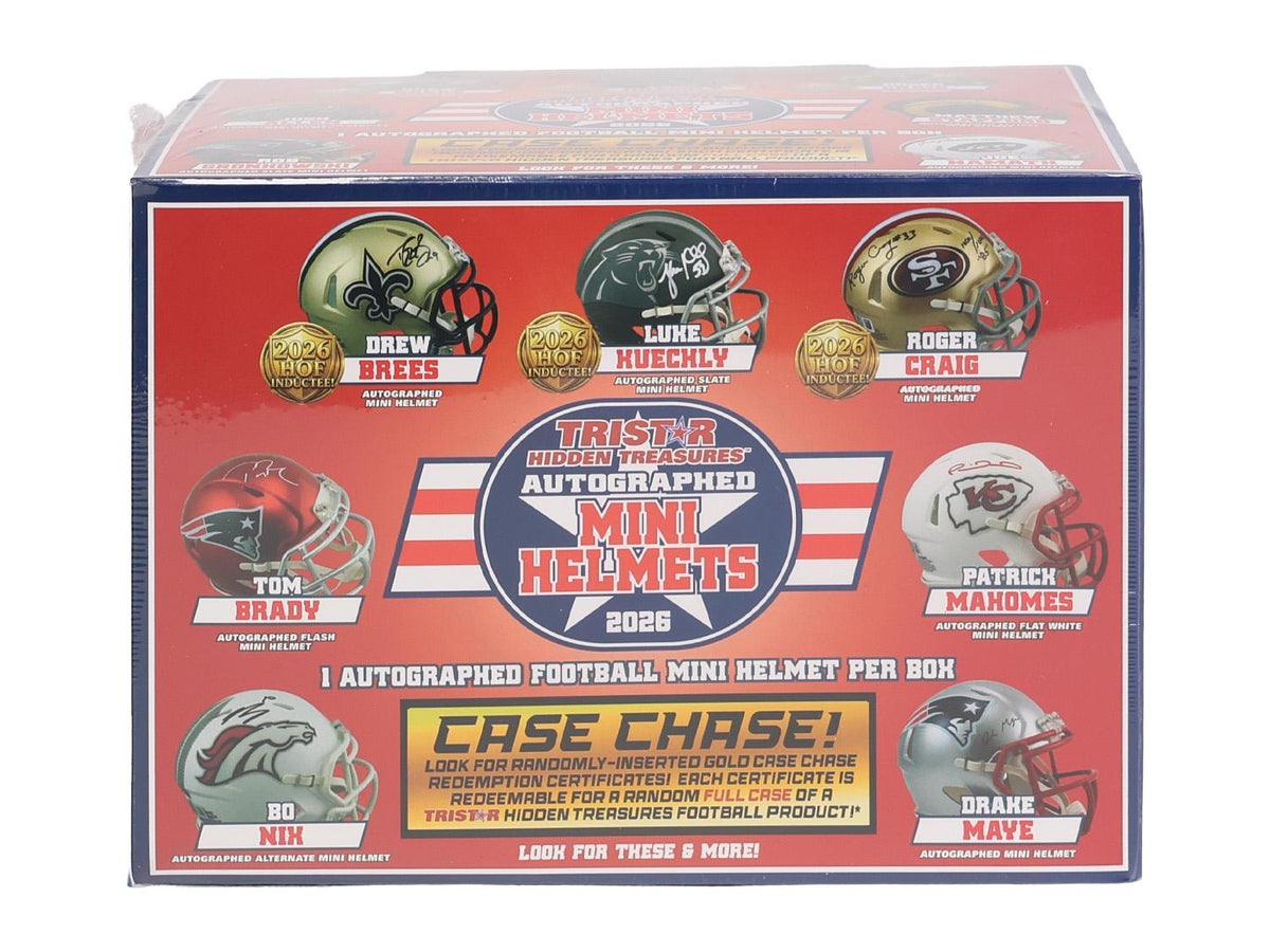 2026 Tristar Hidden Treasures Autographed Football Mini Helmet Hobby Box