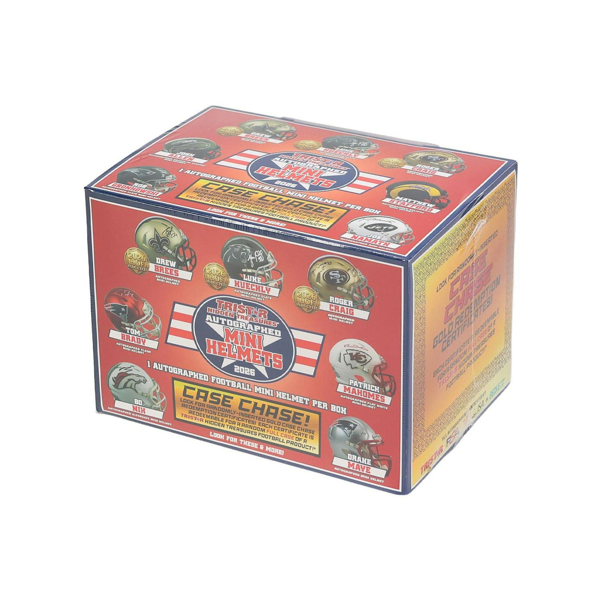2026 Tristar Hidden Treasures Autographed Football Mini Helmet Hobby 8-Box Case