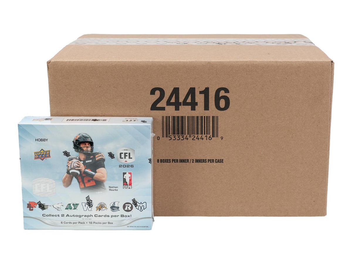 2026 Upper Deck CFL Canadian Football League Hobby 16-Box Case