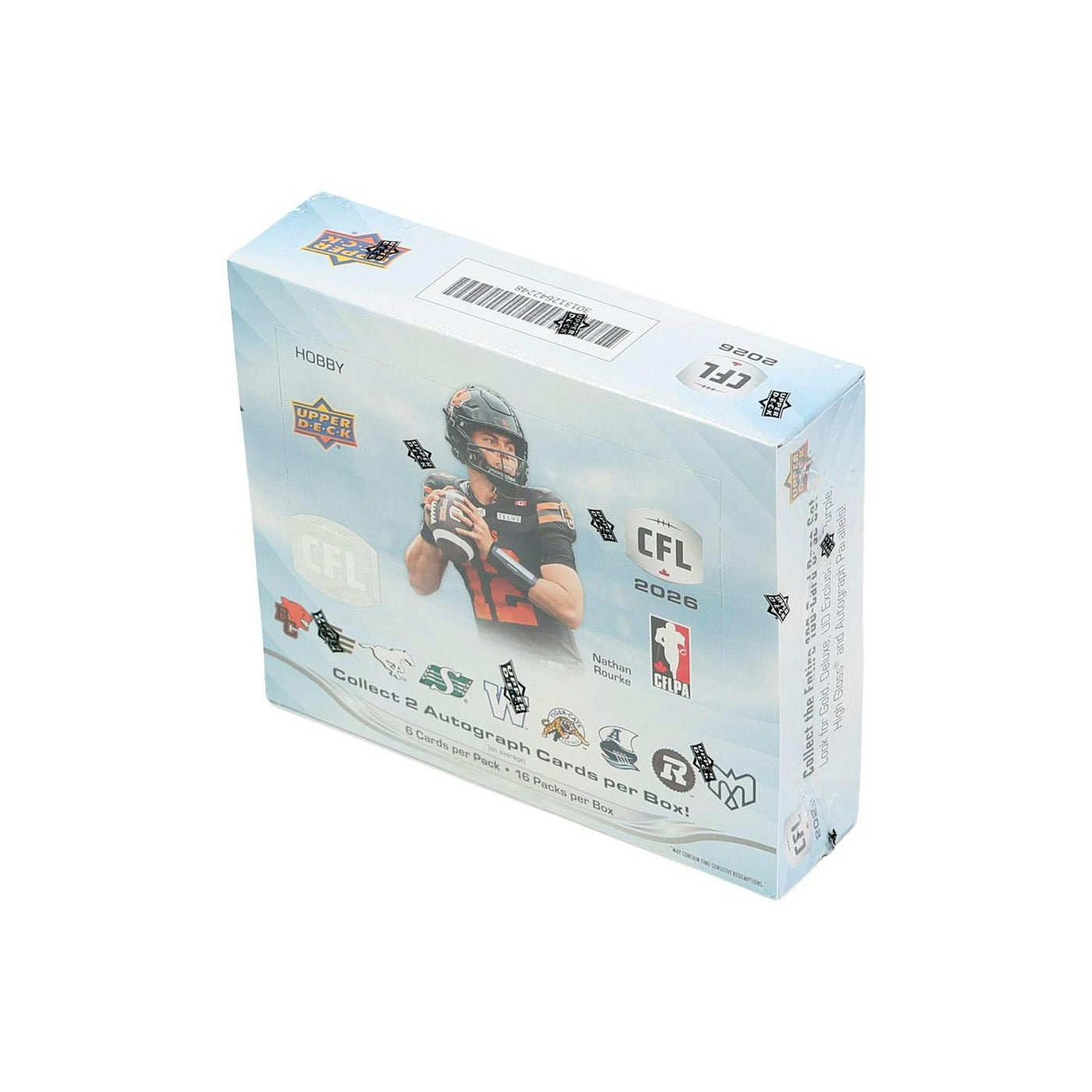 2026 Upper Deck CFL Canadian Football League Hobby 16-Box Case