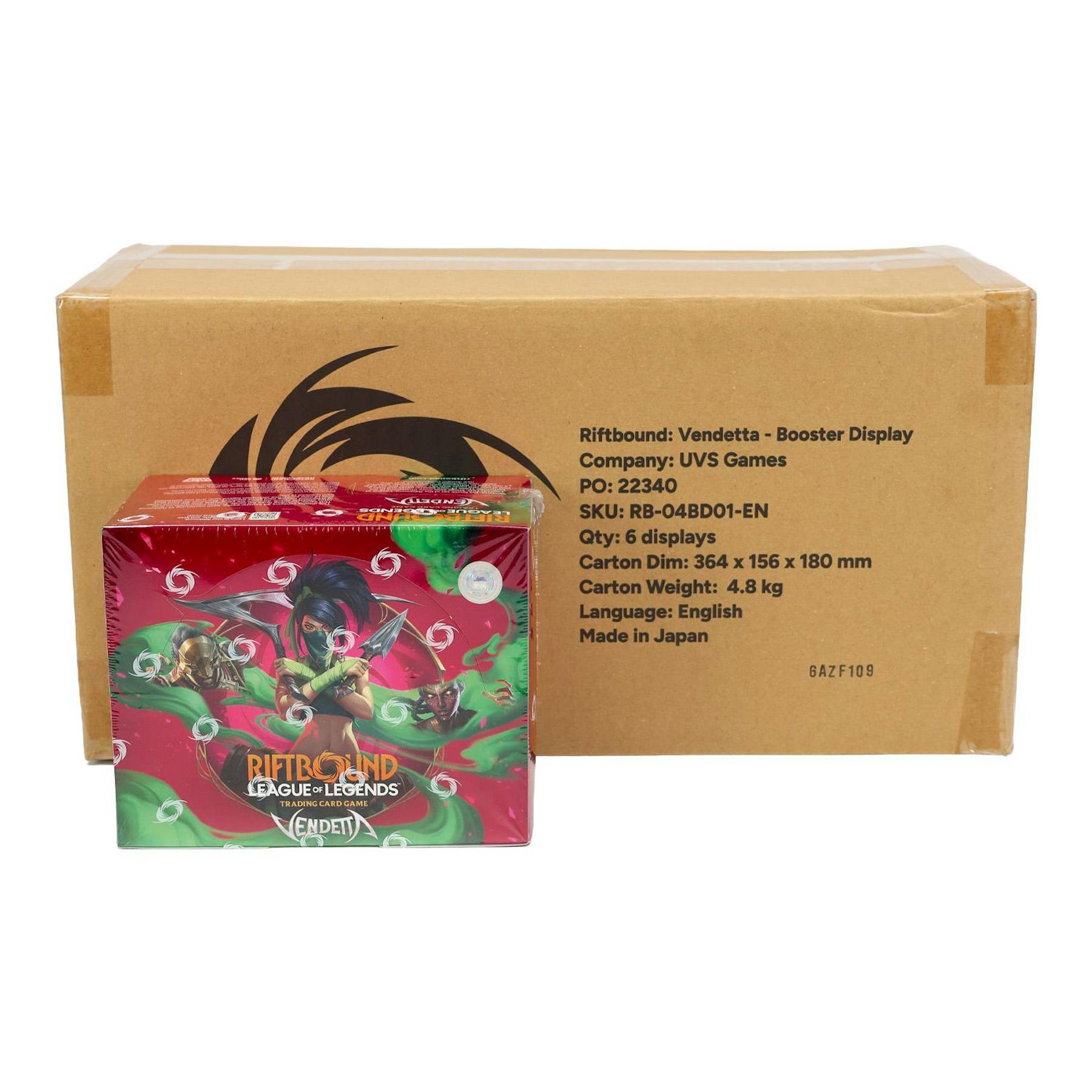 Riftbound League of Legends Vendetta Booster 6-Box Case
