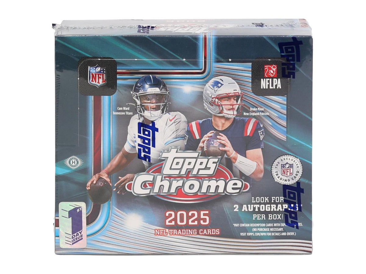 2025 Topps Chrome Football First Day Issue Hobby Box
