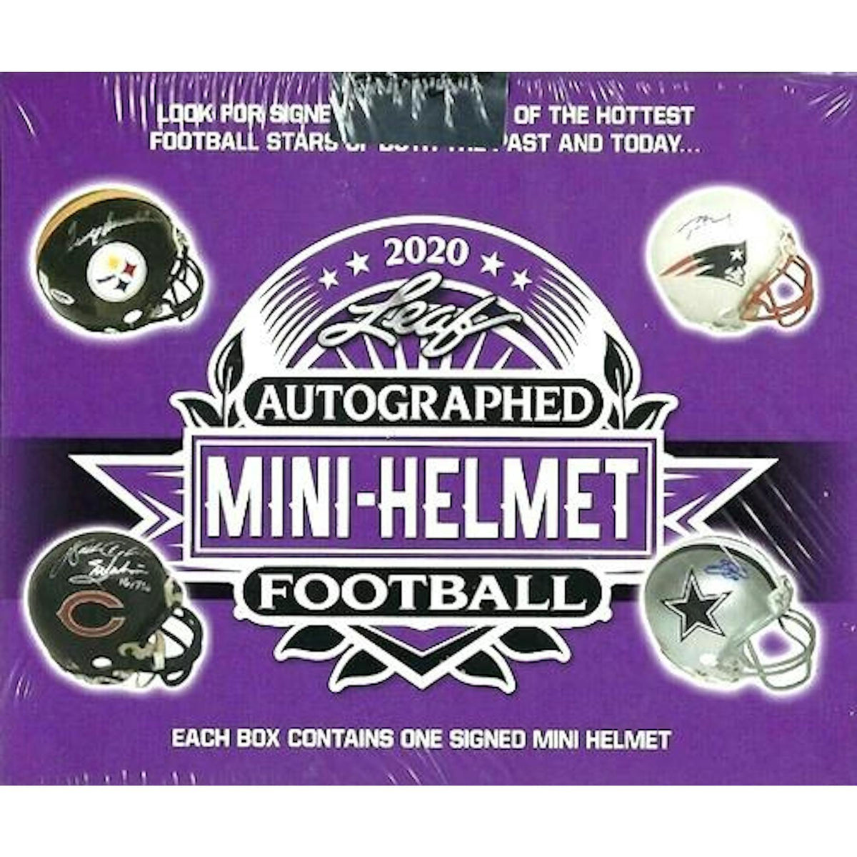 2020 Leaf Autographed Mini-Helmet Football Hobby Box (Reed Buy)