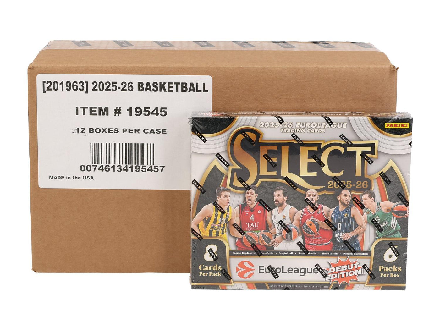 2025/26 Panini Select EuroLeague Basketball Hobby 12-Box Case