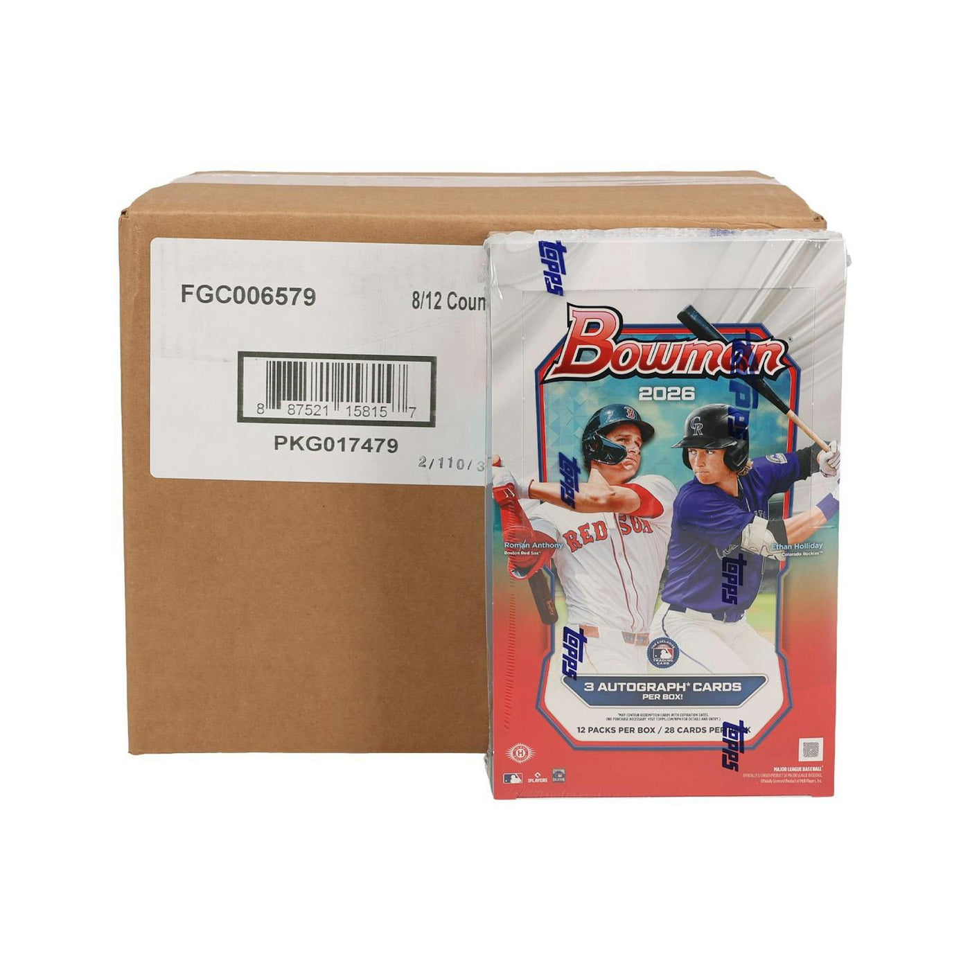 2026 Bowman Baseball Hobby Jumbo 8-Box Case