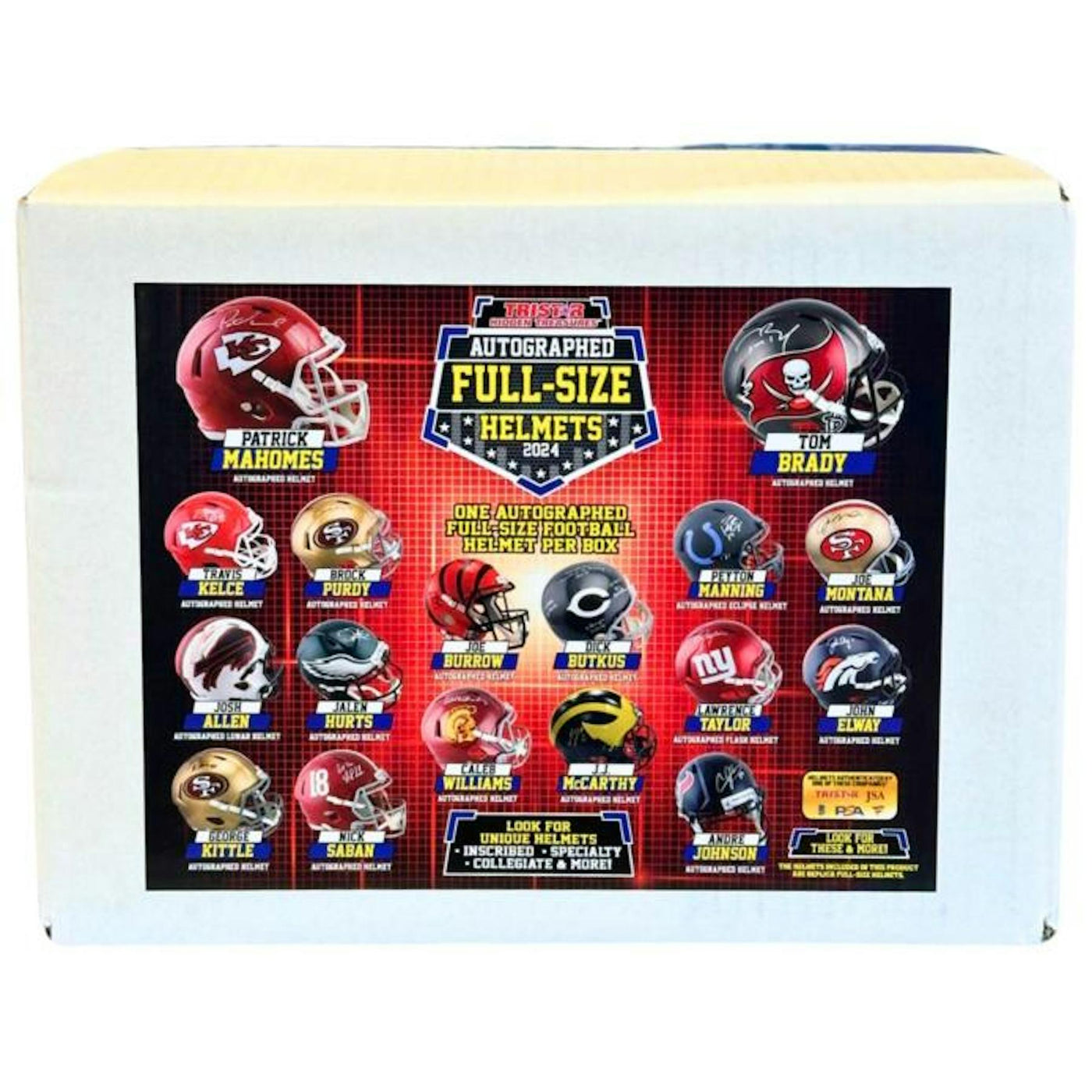 2024 TriStar Hidden Treasures Autographed Full-Size Football Helmet Hobby Box (Reed Buy)