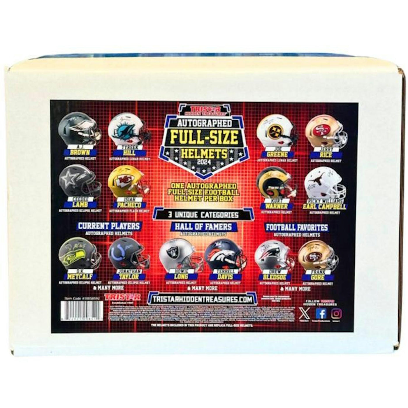 2024 TriStar Hidden Treasures Autographed Full-Size Football Helmet Hobby Box (Reed Buy)