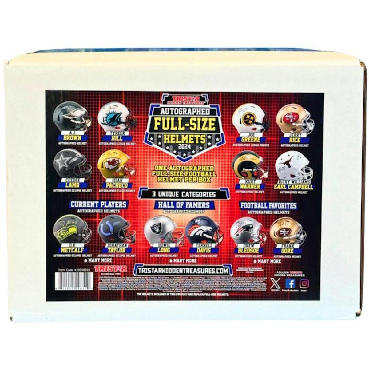 2024 TriStar Hidden Treasures Autographed Full-Size Football Helmet Hobby Box (Reed Buy)