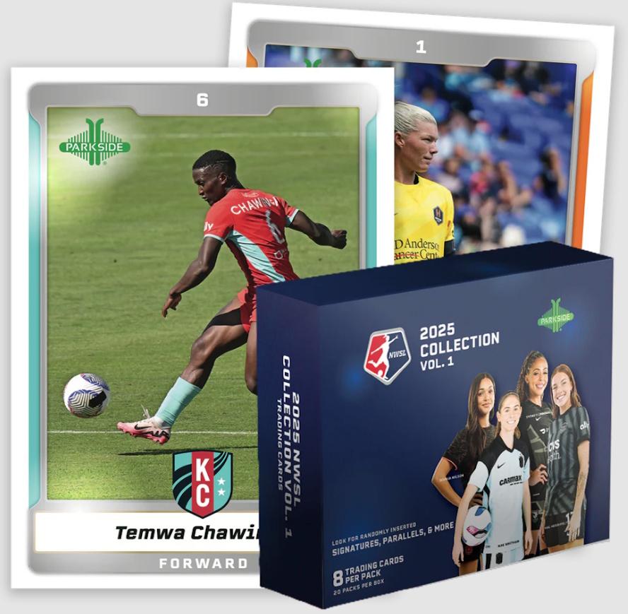 2025 Parkside National Womens Soccer League NWSL Soccer Vol. 1 Hobby Box (Reed Buy)