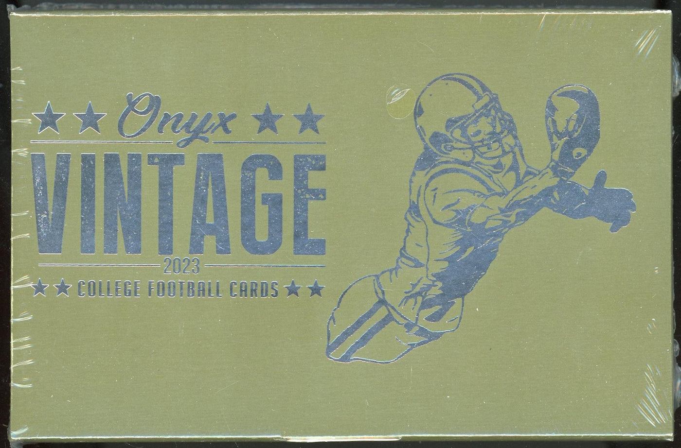 2023 Onyx Vintage College Football Hobby Box (Reed Buy)