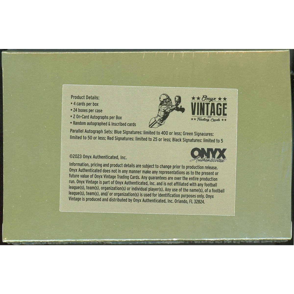 2023 Onyx Vintage College Football Hobby Box (Reed Buy)