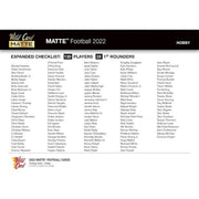 2022 Wild Card Matte Draft Picks Football Mega Box (Gold Box) (Reed Buy)