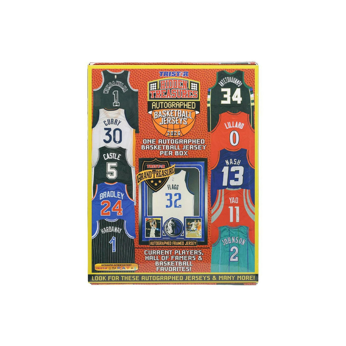 2026 TriStar Hidden Treasures Autographed Basketball Jersey Hobby 5-Box Case