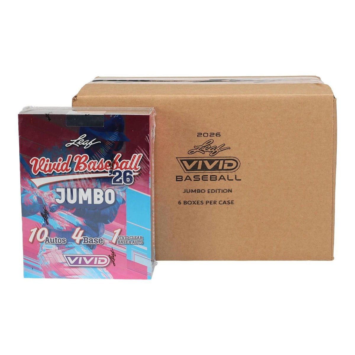 2026 Leaf Vivid Baseball Hobby Jumbo 6-Box Case