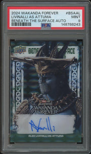 2024 Black Panther Wakanda Forever #BSAAL Alex Livinalli as Attuma Beneath The Surface Auto #55/99 PSA 9