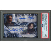 2014 Upper Deck Captain America The Winter Soldier #DS Dominic Cooper & Sebastian Stan Dual Auto PSA 9 (MINT)
