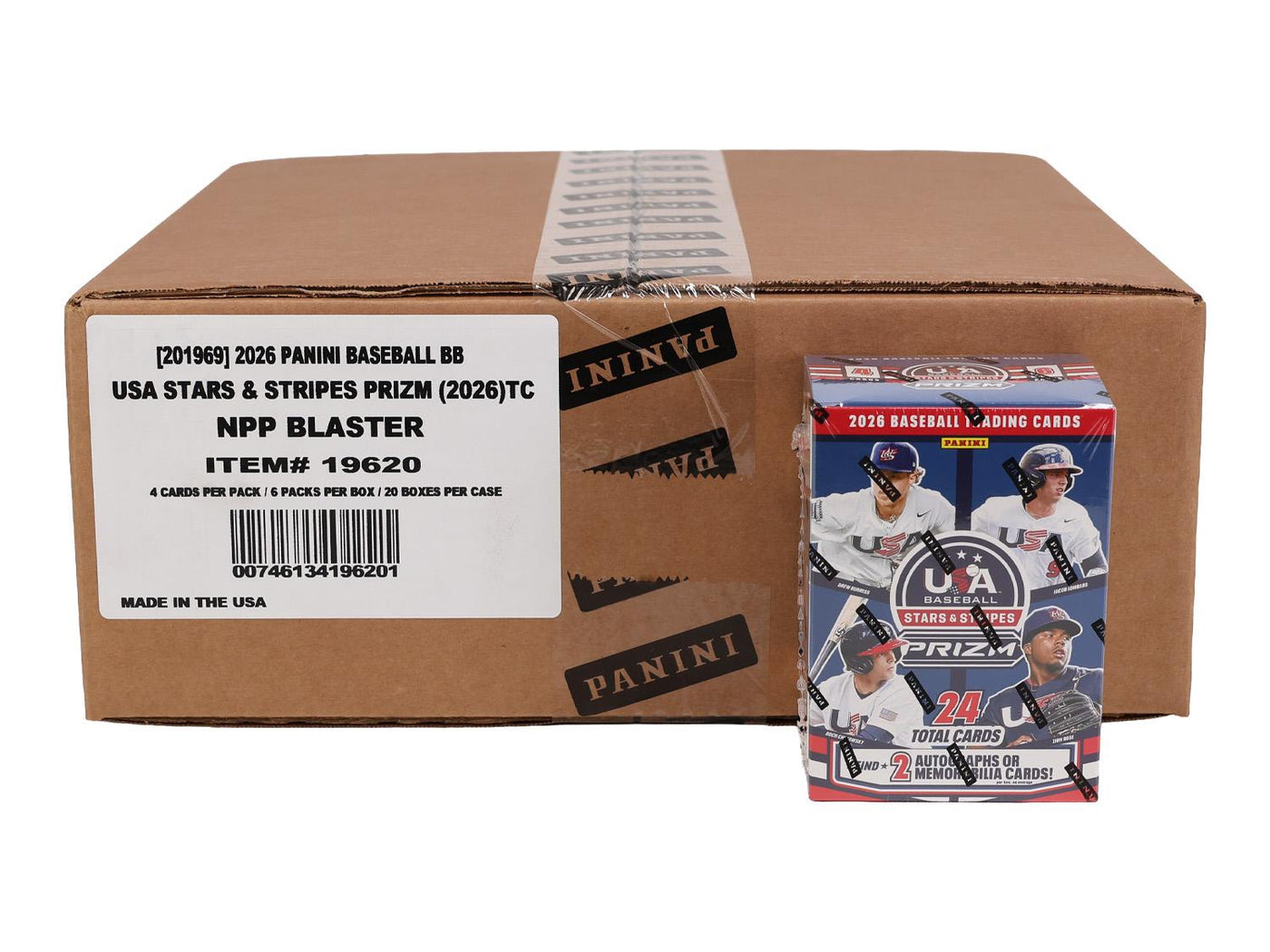 2026 Panini USA Stars & Stripes Prizm Baseball Blaster 20-Box Case