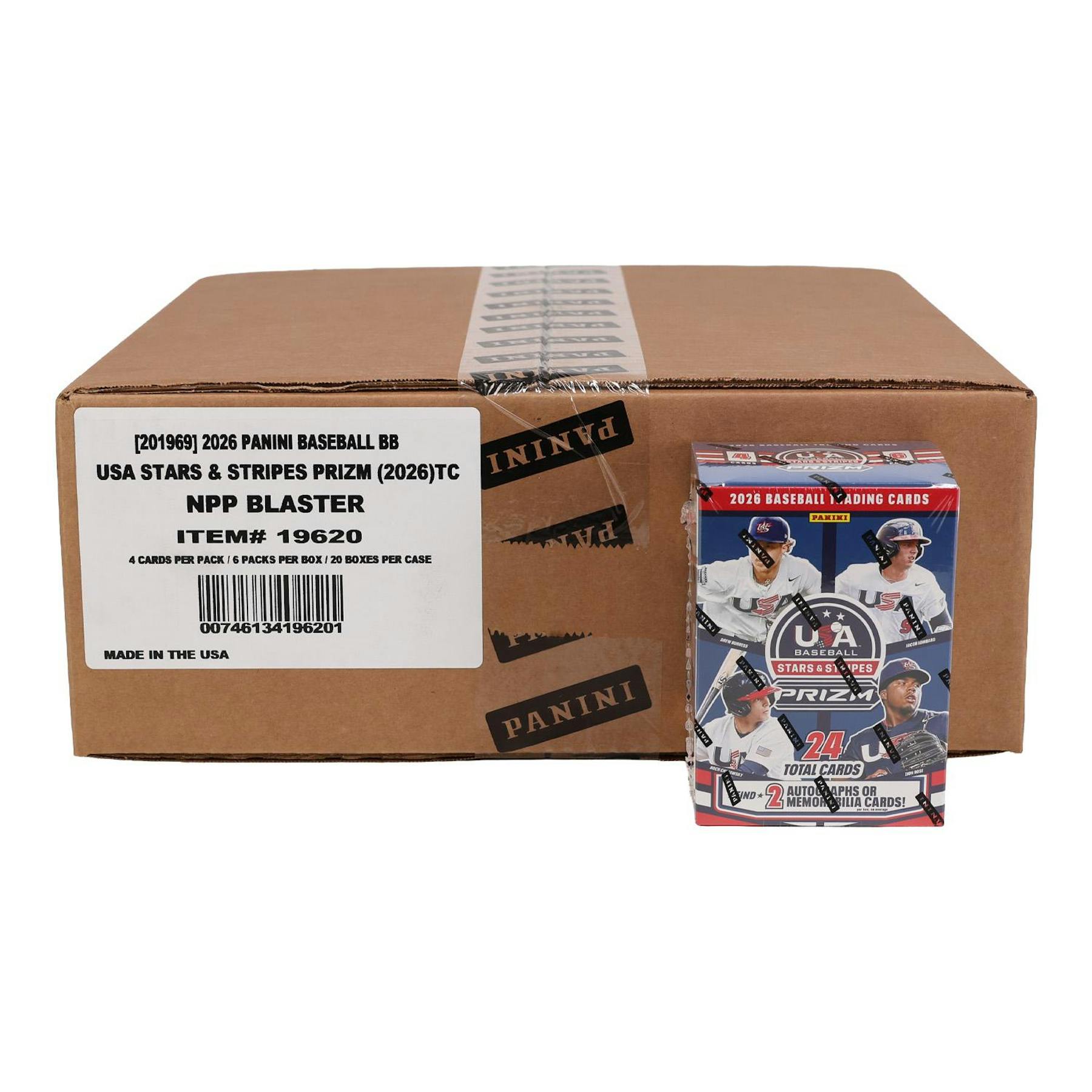 2026 Panini USA Stars & Stripes Prizm Baseball Blaster 20-Box Case