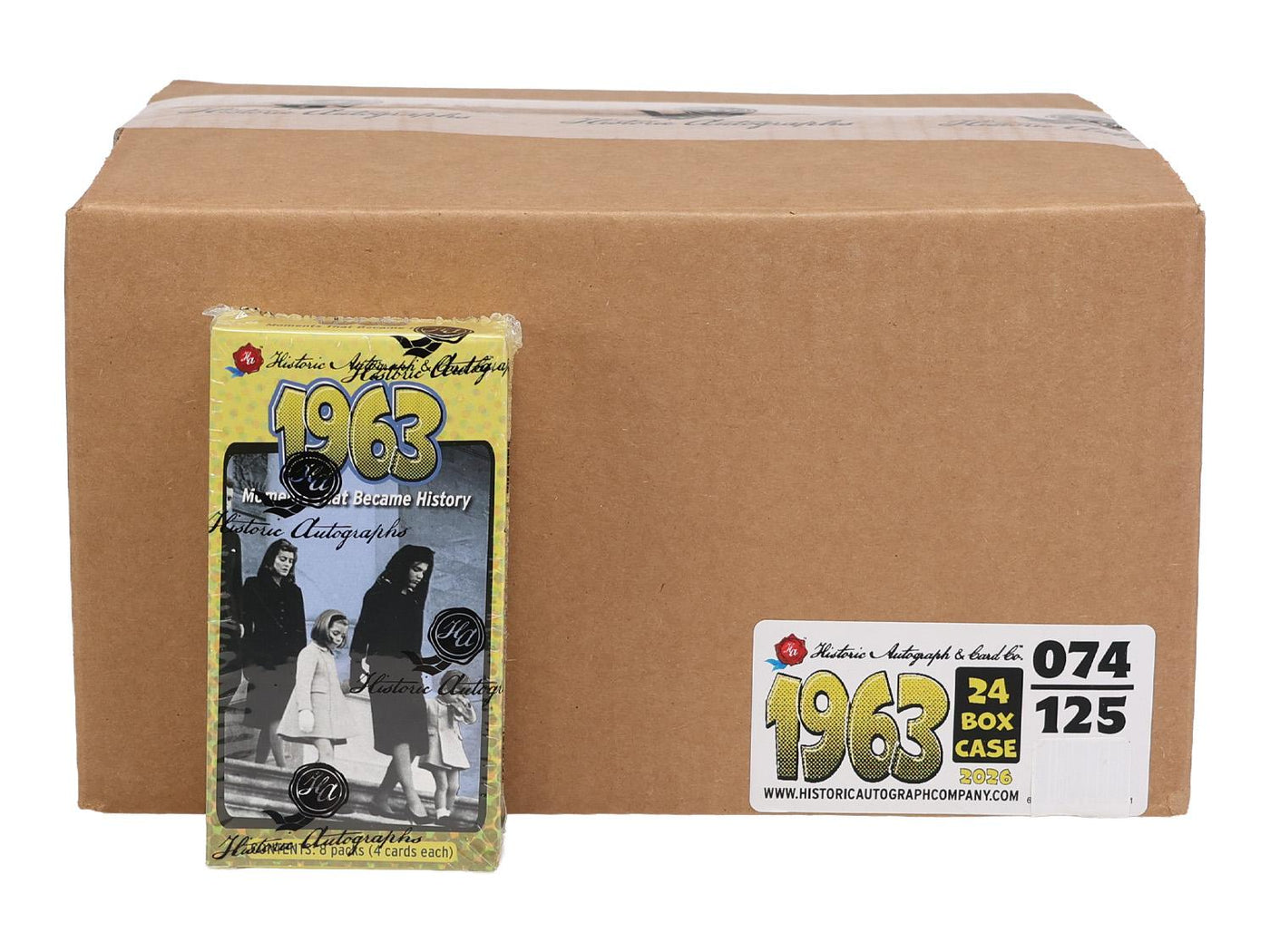 2026 Historic Autographs 1963 Moments That Became History Hobby 24-Box Case