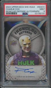 2024 Upper Deck She-Hulk #IDACC Charlie Cox as Daredevil Ironclad Defense Auto #22/50 PSA 9 (MINT)