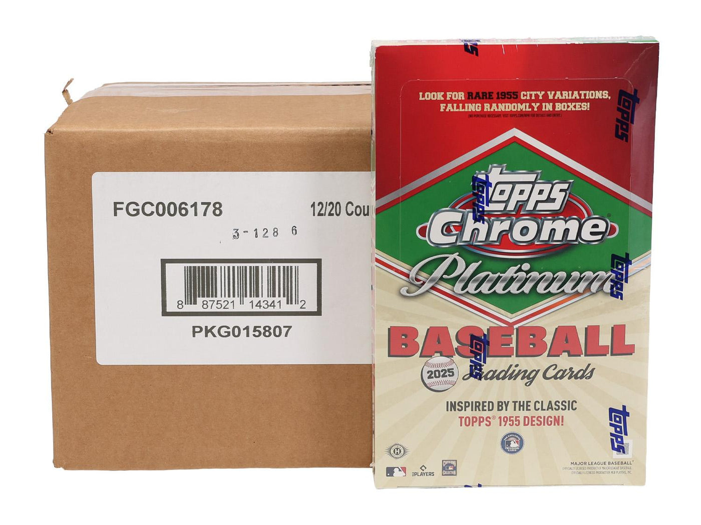 2025 Topps Chrome Platinum '55 Baseball Hobby 12-Box Case