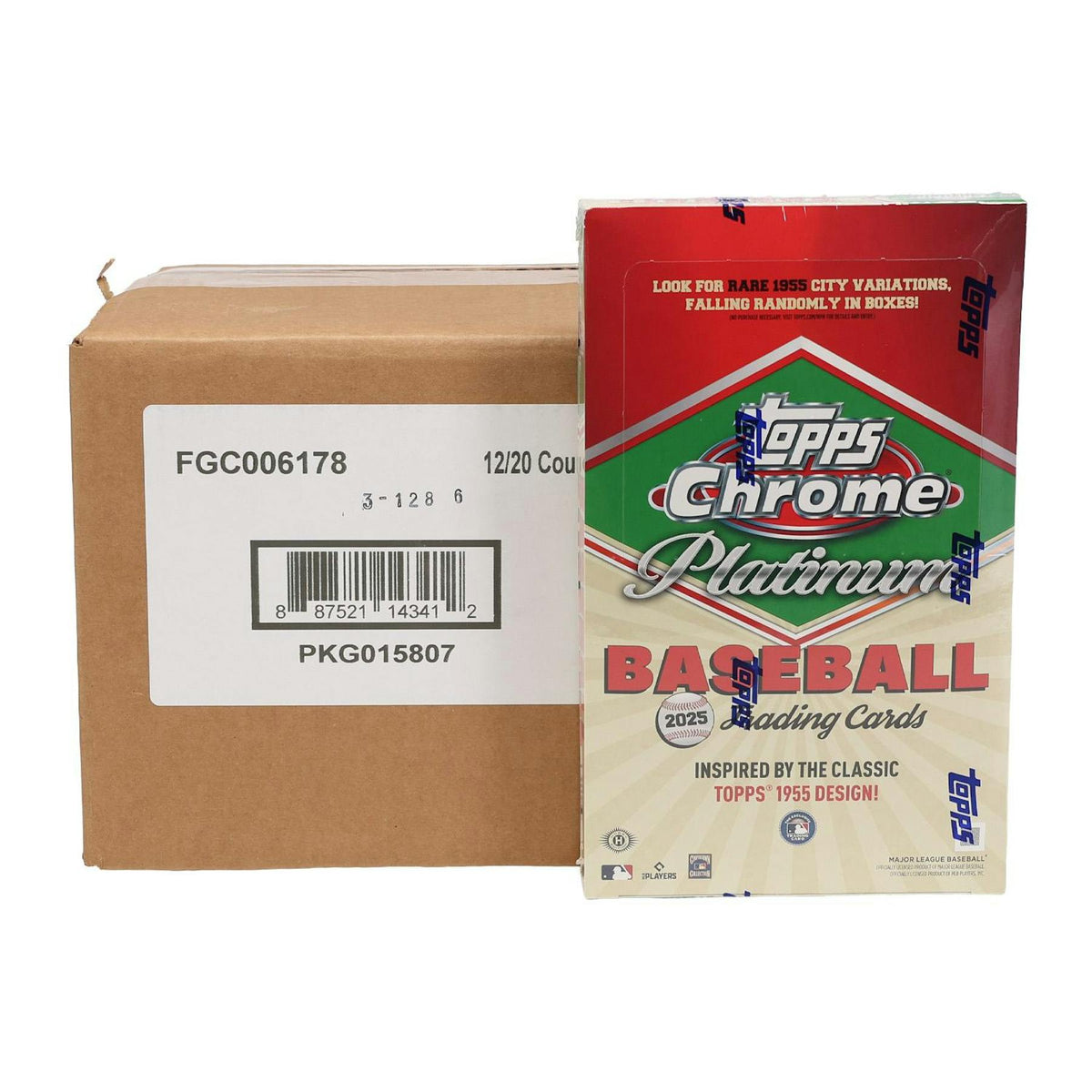 2025 Topps Chrome Platinum '55 Baseball Hobby 12-Box Case