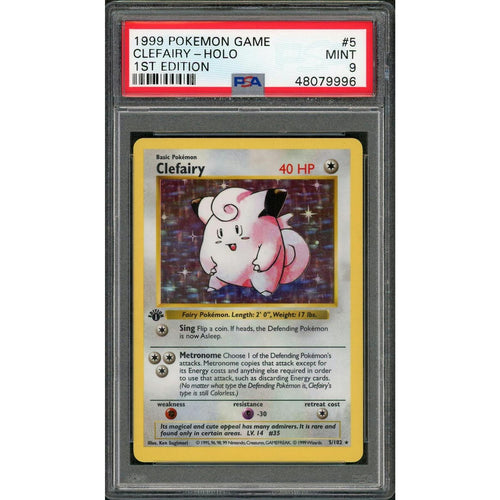 1999 Pokemon Clefairy Holo 1st Edition #5 PSA 9