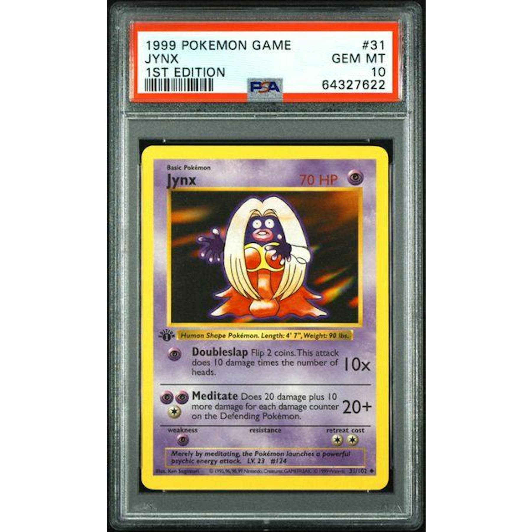 1999 Pokemon Jynx 1st Edition #31 PSA 10