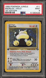 1999 Pokemon Jungle Snorlax Holo 1st Edition #11 PSA 9