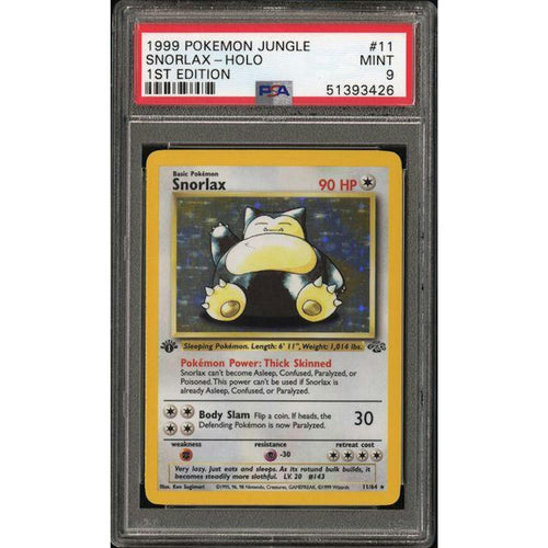 1999 Pokemon Jungle Snorlax Holo 1st Edition #11 PSA 9