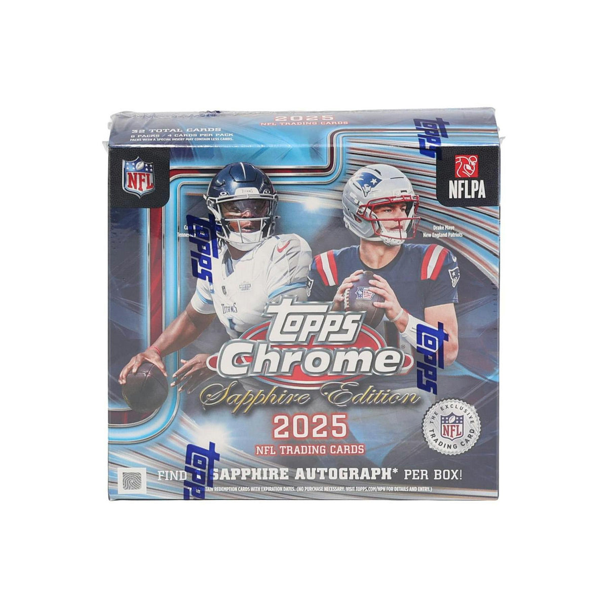 2025 Topps Chrome Football Sapphire Edition 10-Box Case