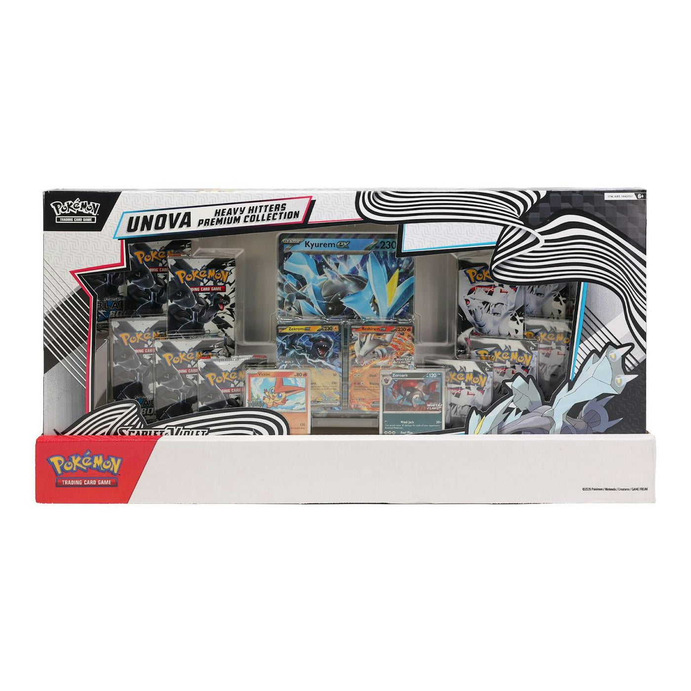 Pokemon Scarlet & Violet: Black Bolt & White Flare Unova Heavy Hitters Premium Collection 7-Box Display