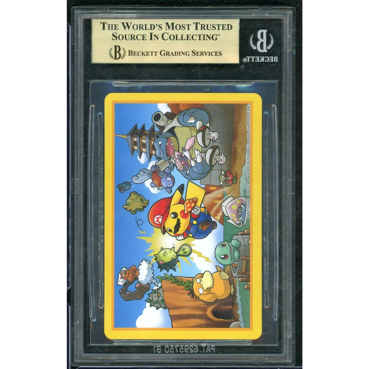 2016 Pokemon Center Mario & Luigi Pikachu Queen of Spades BGS 10