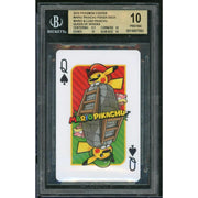 2016 Pokemon Center Mario & Luigi Pikachu Queen of Spades BGS 10