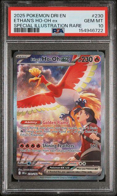 2025 Pokemon Destined Rivals Ethan's Ho-Oh Ex SIR #230 PSA 10
