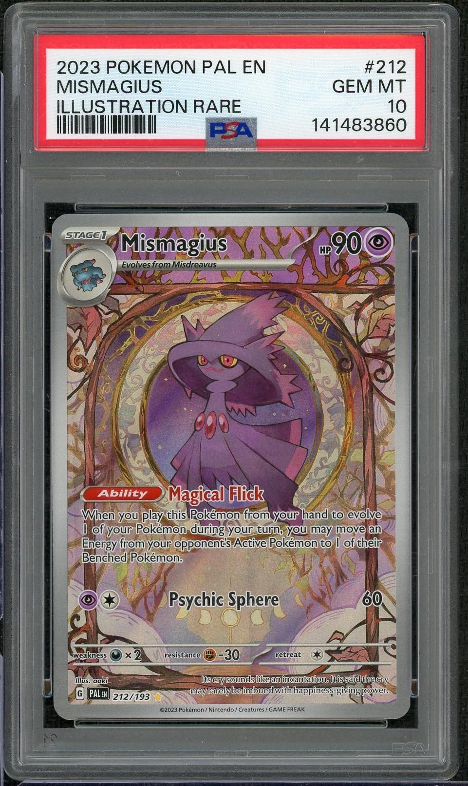 2023 Pokemon Paldea Evolved Mismagius Illustration Rare #212 PSA 10