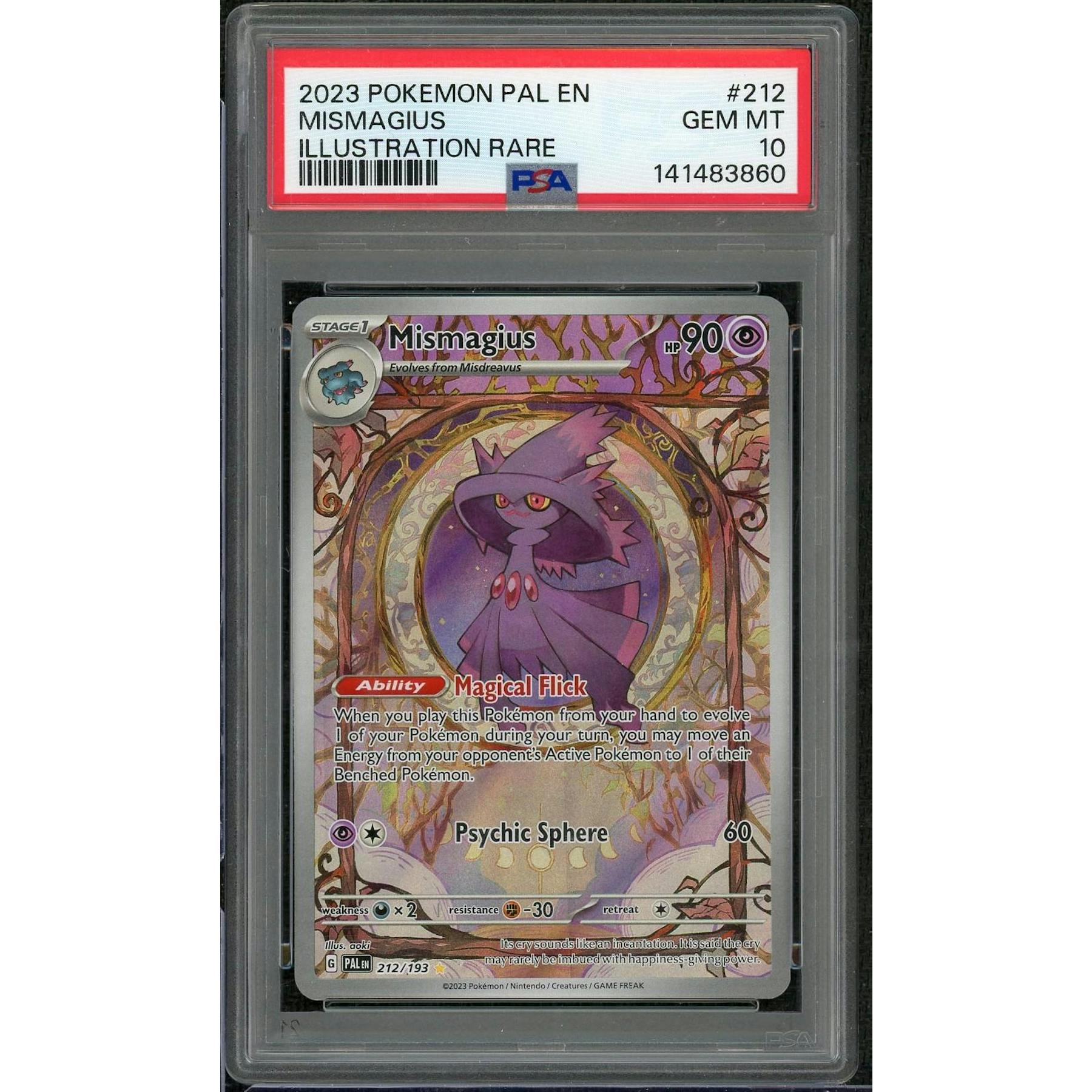 2023 Pokemon Paldea Evolved Mismagius Illustration Rare #212 PSA 10