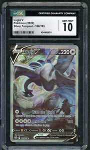 2022 Pokemon Silver Tempest Lugia V Full Art #186 CGC 10