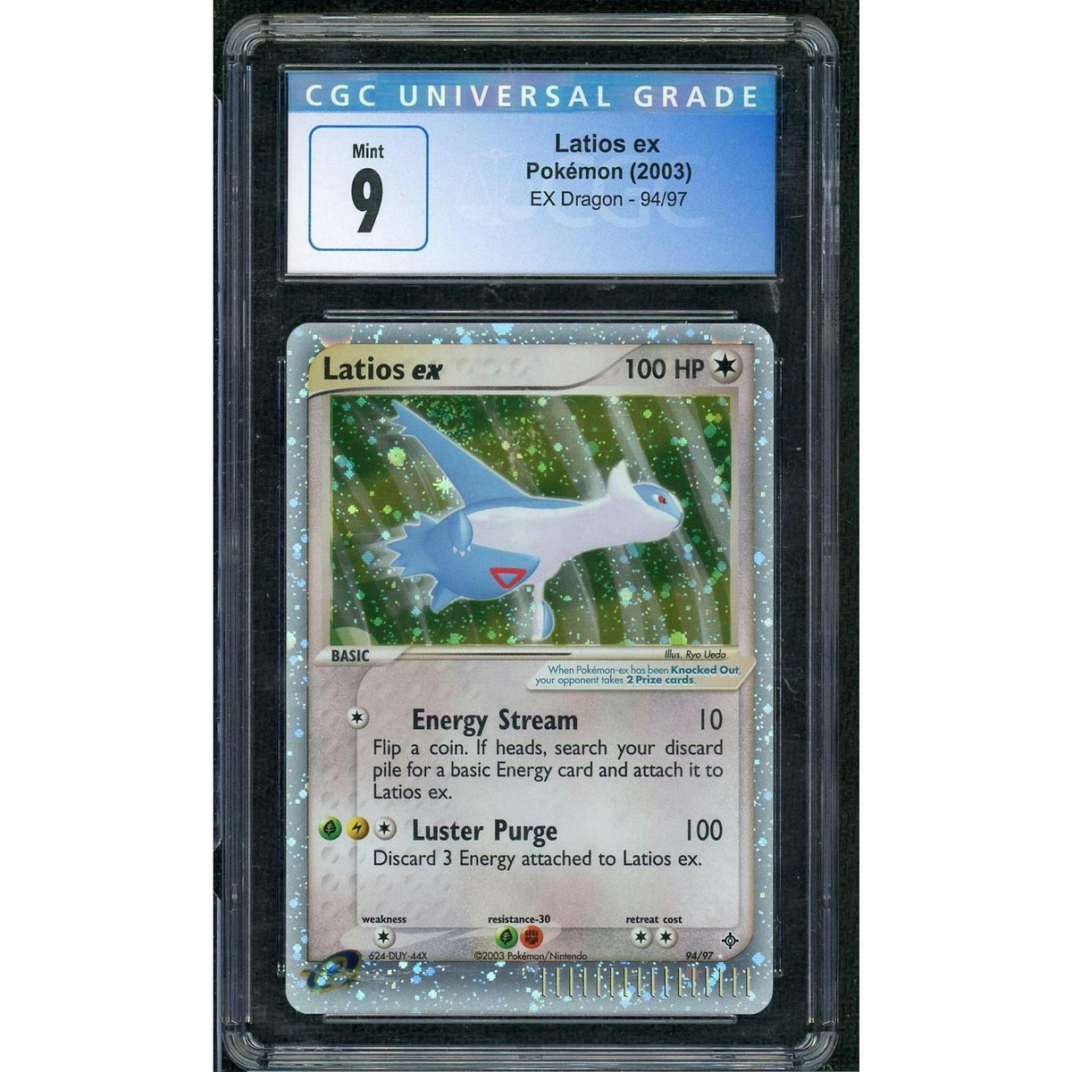2003 Pokemon Ex Dragon Latios Ex Holo #94 CGC 9