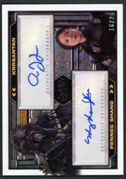 2022 Topps Star Wars Masterworks Fennec Shand Krrsantan Dual Auto /25