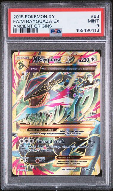 2015 Pokemon Ancient Origins M Rayquaza EX Full Art #98 PSA 9
