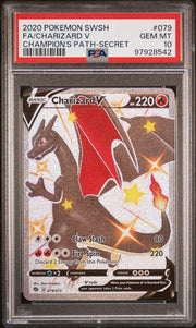 2020 Pokemon Champion's Path Charizard V Secret 079/073 PSA 10