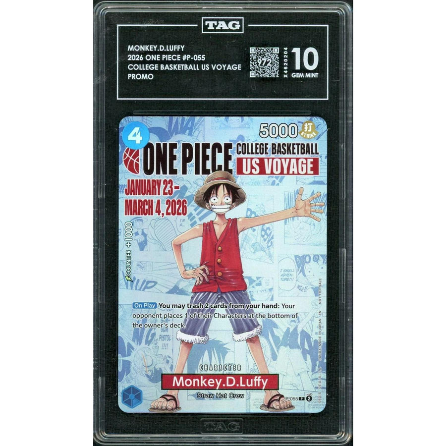 2026 One Piece Monkey D Luffy College Basketball US Voyage Promo P-055 TAG 10