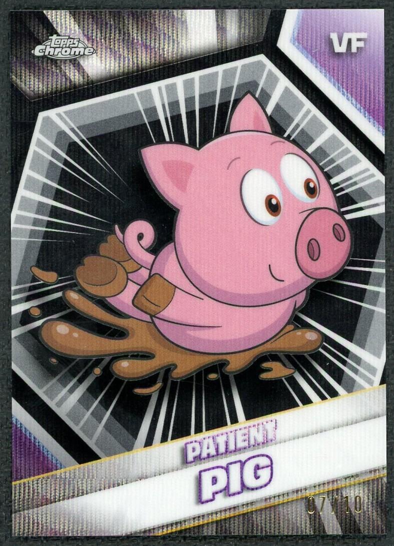 2026 Topps Chrome VeeFriends Patient Pig Black Wave Refractor /10 #13