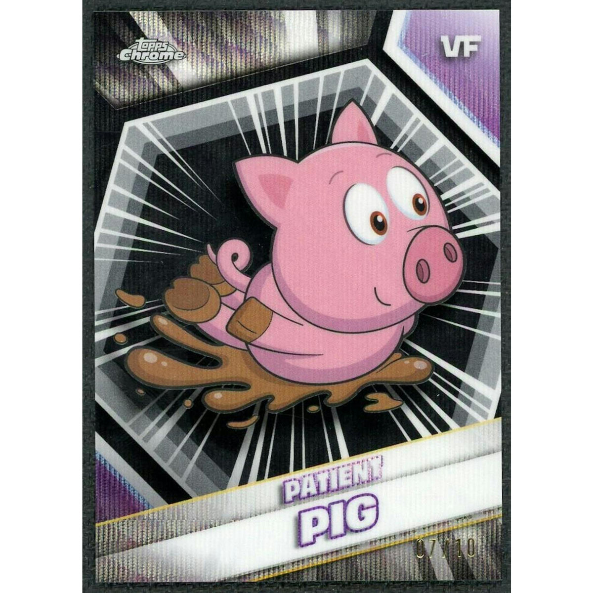 2026 Topps Chrome VeeFriends Patient Pig Black Wave Refractor /10 #13