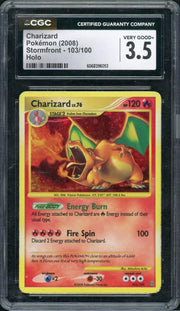 2008 Pokemon Diamond & Pearl Stormfront Charizard Holo 103/100 CGC 3.5