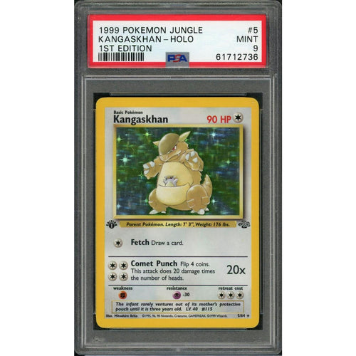 1999 Pokemon Jungle Kangaskhan Holo 1st Edition #5 PSA 9