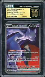 2026 Pokemon Ascended Heroes Team Rocket's Mewtwo ex SIR #281 CGC Pristine 10
